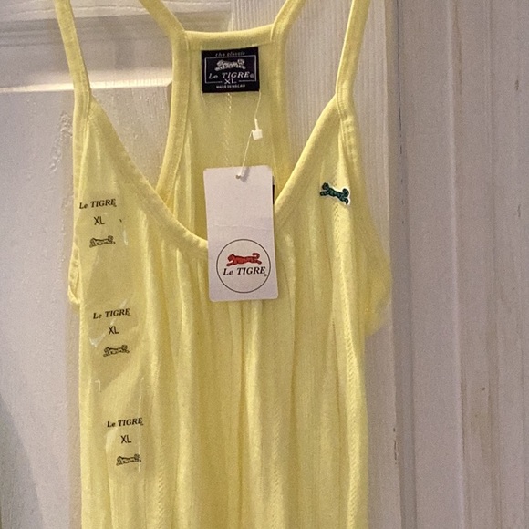 N/W/T Yellow Le Tigre Stretchy Tank Top - Picture 2 of 4